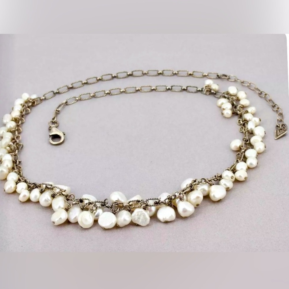 Silpada Vintage HTF Sterling
Freshwater Pearl Cluster
ChaCha Necklace
